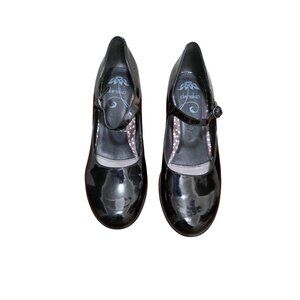 Dansko Black Patent Leather Mary Jane Block Heels Women's Size 42 US 11